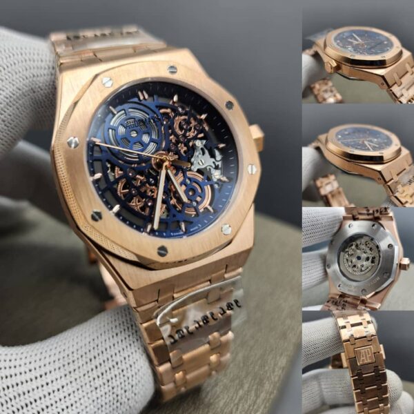 Audemars Piguet Royal Oak Double Balance Wheel Openworked Rose Glod Blue Chronograph